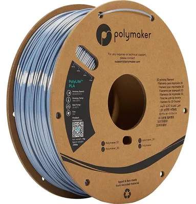 Zdjęcie produktu dla Polymaker PolyLite PLA Filament Silk Silver 1.75mm 1KG
