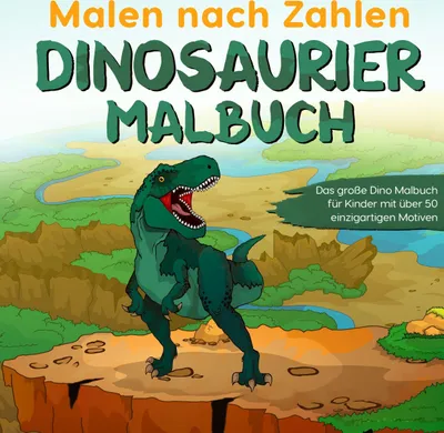 Produktbild von Malen nach Zahlen Dinosaurier Malbuch
