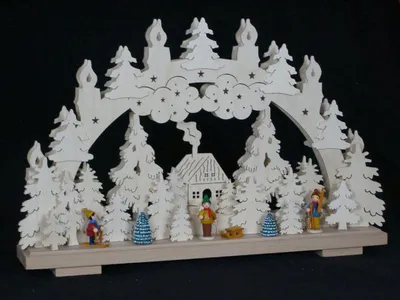 Produktbild von Schwibbogen mit Schlittenkinder und Beleuchtung BxHxT 50x31x7cm NEU