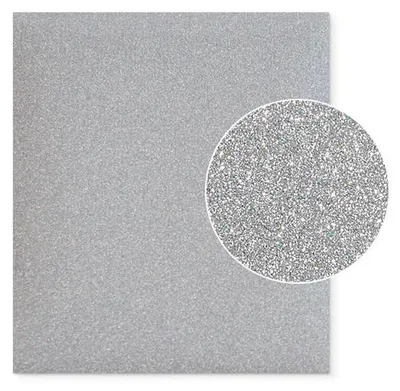 Produktbild von Plottermarie Plotterfolie Mega Glitter für kreative Veredelungen – Plotterfolie für Textildruck, T-Shirts, Baumwolle, Polyester, DIY & Spezialeffekte 32 x 50 cm - 951 Holo Silver