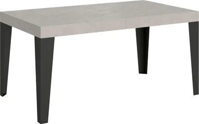 Imagen del producto de Mesa de comedor extensible 160/264 x 90 cm, color "Flame Cashmere", con patas en color antracita
