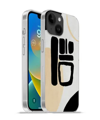 Produktbild von MuchoWow® Handyhülle Schutzhülle Hülle für Apple iPhone 14 - Softcase Schwarz - Kreis - Abstrakt Silikon Softcase Handy Hülle - Mobiltelefonhülle