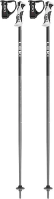 A pair of LEKI ski poles against a white background.