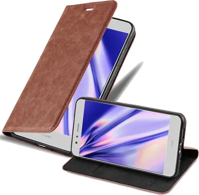 Produktbild von Cadorabo Hülle für Huawei P10 LITE Schutz Hülle in Braun Handyhülle Etui Case Cover Magnetverschluss