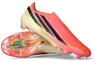 Productafbeelding van Voetbalschoenen Adidas F50 Hyperfast Elite Laceless Firm Ground Soccer Cleats "Solar Turbo / Core Black / Gold Metallic" voor Unisex