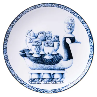 Productafbeelding van Heinen Delfts Blauw – Wandbord, ontwerp Redmer Hoekstra, eend
