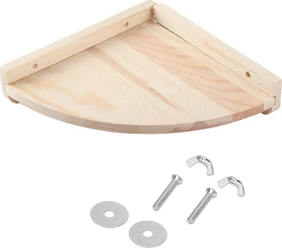 Produktbild von Holz-Eckenplattform für Käfige, Sitz- & Kletterfläche für Papageien, Hamster, Kleintierzubehör