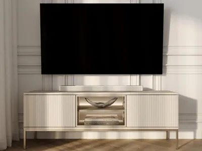 Produktbild von GrainGold TV-Schrank Deo - RTV-Schrank, RTV-Tisch, Lowboard, Wohnwand Modern, LED-Beleuchtung - TV-Schrank Kaschmir