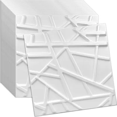 Produktbild von Verdico | 3D Wandpaneele Polystyrol - Weiß - 50x50 Cm - 20 Stück - Deckendekoration - 5 m2