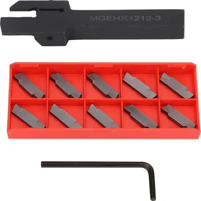Produktbild von MGEHR1212-3 Abstechdrehbank Stechdrehwerkzeughalter mit 10 Stück Einsätzen