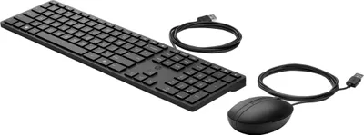 Produktbild von HP Wired Desktop 320MK Maus und Tastatur, Kabelgebunden, USB, Membran Key Switch, Schwarz, Maus enthalten