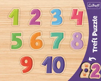 Obrázok produktu pre Trefl, obrysové puzzle s podstavcom, vysúvacie puzzle, čísla, pre deti od 2 rokov