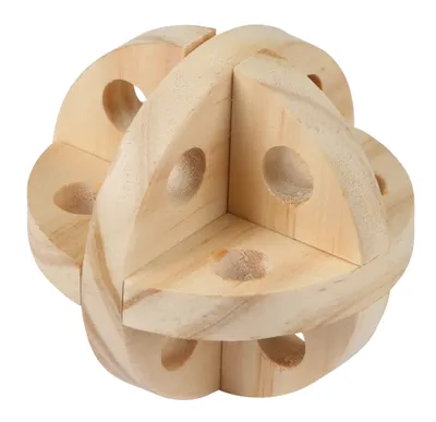 Produktbild von Kerbl Pet Spiel- u. Snackball für Nager Natur, Ø 7 cm