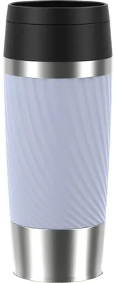 Produktbild von EMSA TRAVEL MUG CLASSIC TWIST ISOLIERBECHER 0,36L LAVENDEL N20256, Blau, Edelstahl, Silikon, Edelstahl, Polypropylen (PP), 4 h, 8 h