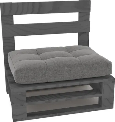 Produktbild von Lermowood Palettenmöbel Mpe Bank 80 x 80 cm Grau | Europaletten Indoor und Outdoor Lounge Gartenmöbel Holz Gartenmöbel Set Lounge Möbel Terrasse Balkon Loft Stil Paletten