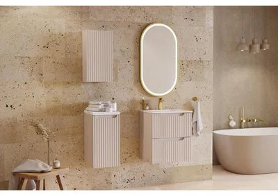 Image de Miroir mural oval Led tactile - Cadre doré - L 90 cm x l 50 cm - Lustro Apollo 2
