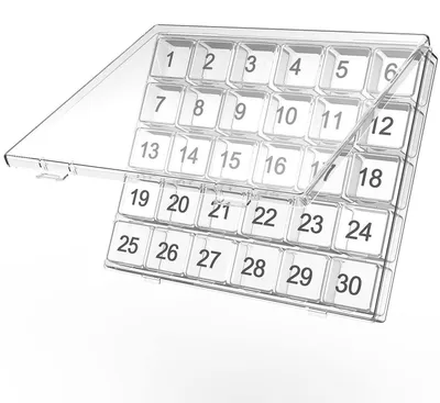 Image de Boîte à pilules pour 7 jours, avec compartiments pour le matin, le midi et le soir, boîte à médicaments portable avec 3 compartiments par jour