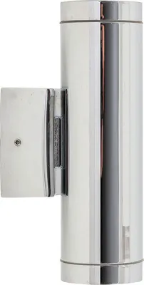 Produktbild von Up Down Außenleuchte Messing H: 17 cm in Chrom 1x GU10 IP64 Wandlampe Fassadenstrahler Haus Hof Balkon