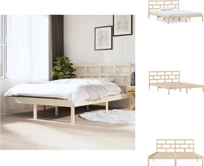 Produktbild von vidaXL Massivholzbett 120x190 cm -  Betten & Bettgestelle