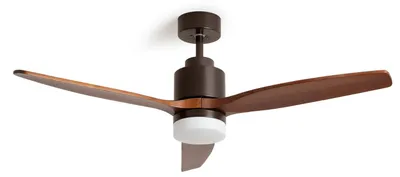 Produktbild von Deckenventilator mit Licht Leise DC Forest EVO Dunkles Holz Fernbedienung Groß (über 20 m²) 132 cm Braun