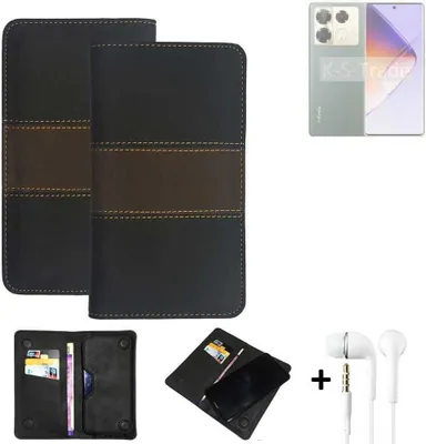 Produktbild von K-S-Trade Handyhülle + Kopfhörer kompatibel mit Infinix Note 40 Pro+ 5G Schutzhülle Walletcase Bookstyle Tasche Schutz Case Hülle Wallet Cover