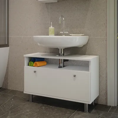 Obrázek produktu pro Toaletní skříňka pro umyvadlo Vicco Fynn Bílá 80.2 x 54 cm se zásuvkou, Model 54380