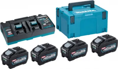 Zdjęcie produktu dla Makita Zestaw Zasilający 40V 2X5,0Ah Xgt (Bl4050Fx4+Dc40Rb) (Un3480)