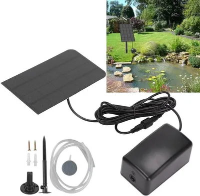 Solarenergie Luftpumpe 2,5 W - Tragbarer Belüfter für Sauerstoff im Aquarium, Teich und Fischglas
