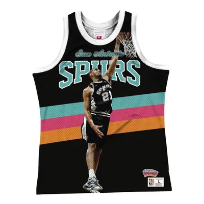 Image de T-shirt Mitchell & Ness NBA San Antonio Spurs Tim Duncan, MSTKSC19048SASBLCKTDU, taille : 193