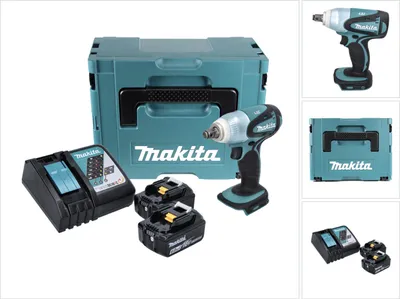 Produktbild von Makita DTW 251 RGJ Akku Schlagschrauber 18 V 230 Nm 1/2" + 2x Akku 6,0 Ah + Ladegerät + Makpac
