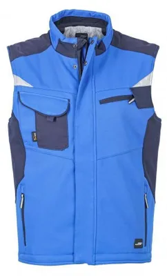 Immagine prodotto di James and Nicholson - Gilet "Craftsmen" Softshell per uomo/donna Unisex LT5635 (XXL) (blu reale/blu navy)