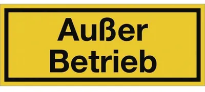 Produktbild von Dreifke® Schild Außer Betrieb, Alu, 250x100 mm