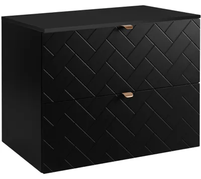 Produktbild von RODAN | Waschbeckunterschrank 80 cm - Schwarz Matt - Badezimmerschränke - Badmöbel - Waschbecken Unterschränke - Schwarze Arbeitsplatte
