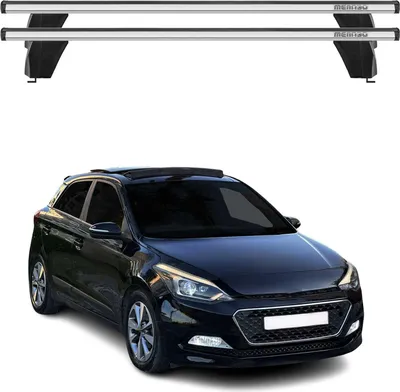 Image de Menabo Barres de toit Transversales pour Hyundai i20 2014-2020 Gris ABE 2x