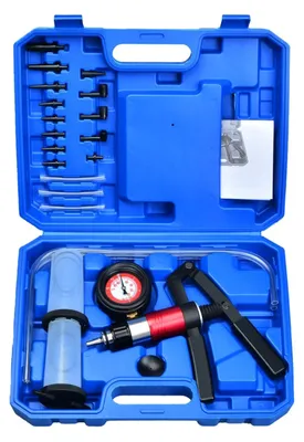 Produktbild von Entlüftungsset Bremsentlüfter Handvakuumpumpe - Vakuum- und Druckmesser 0-40 PSI - Bremsflüssigkeit Entlüftung Auto Motorrad