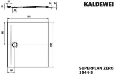 Obrázok produktu pre Sprchová vanička KALDEWEI SUPERPLAN ZERO Secure Plus 110 x 100 x 3,7 cm warm grey 85 Celoplošná protišmyková povrchová úprava Matná 354447982674