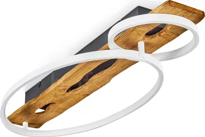 Produktbild von Azeglio Deckenlampe aus Metall/Holz/Kunststoff in Anthazit/Natur/Weiß