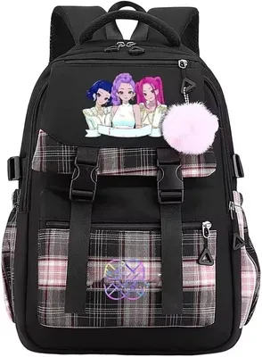 Obrázek produktu pro Školní batoh s motivem démonů z K-popu, roztomilý anime cestovní batoh s mnoha přihrádkami pro fanoušky cosplaye