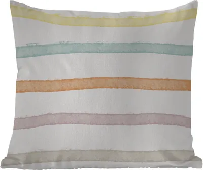 Produktbild von MuchoWow® Outdoor Kissen - Linie - Pastell - Regenbogen - Muster - 45x45 cm - Wetterfest - Lounge Kissen - Fotokissen - Dekoratives Kissen