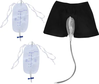 Produktbild von Tragbarer Urinbeutel für Männer, weiche Inkontinenzhose, auslaufsicherer Urinbeutel für Männer