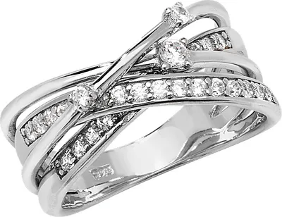 Produktbild von Eleganter 925 Sterling Silber Damen - Ring mit Zirkonia, 55 (17.5); TRS22469RSO