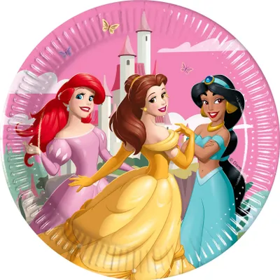 Immagine prodotto di 8 piatti di cartone Disney Princess 20 cm -