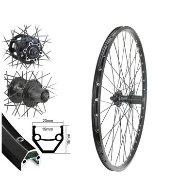 Produktbild von Hinterrad 28" MTB 19-622 Disc DC19 schwarz Shimano QB400 Scheibenbremse schwarz industrielager
