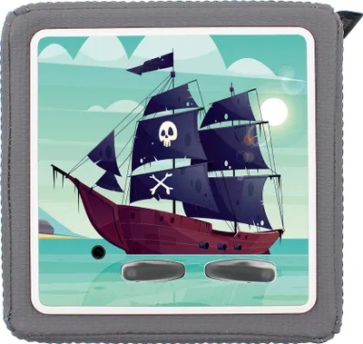 Produktbild von Schutzfolie kompatibel mit Toniebox 1 passgenaue Folie mit Motiv matt Zubehör selbstklebendes Schutzcover Kratzschutz für Musikbox Y031-25 Piratenschiff