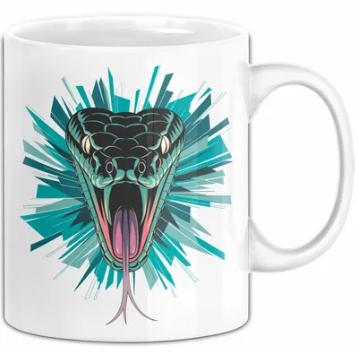 Produktbild von Reptil Schlange Tier Tasse Geschenk Lustige Geschenkidee Spruch (Weiß)