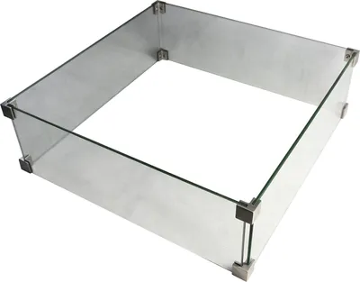 Produktbild von Elementi Feuerschutz Glasumrandung für Gasfeuerstelle "Capertee" transparent 66 x 66 x 18 cm (L x B x H)
