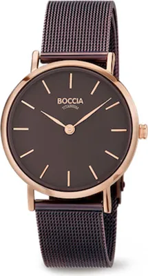 Productafbeelding van Boccia 3281-05 dameshorloge, rosé gouden kast, metalen band