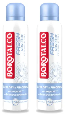 Produktbild von 2 x Borotalco Fresh Non-Stop Deodorant Spray - 150 ml - Vorteilspackung - 2 Stücke