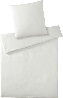 Produktbild von elegante Bettwäsche-Garnitur Musselin Smooth Farbe offwhite Größe 135x200+40x80