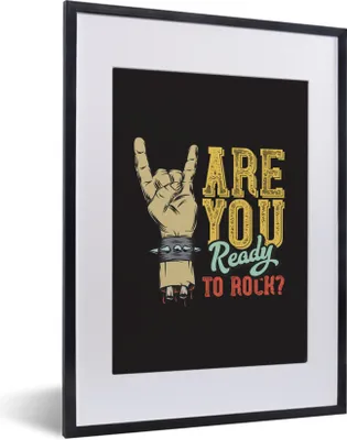 Produktbild von MuchoWow® MuchoWow® Gerahmtes Poster Rock - Vintage - Armband 30x40 cm - Poster mit zchwarzem Bilderrahmen - Wandposter Schlafzimmer